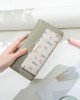 New Women's Long Wallet, Small Fresh Colorblock Floral Print, Large-Capacity Student Wallet New Women's Long Wallet, Small Fresh Colorblock Floral Print, Large-Capacity Student Wallet