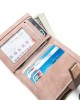 New cross-border retro casual drawstring women's wallet, leaf PU wallet, short female wallet, student coin purse New cross-border retro casual drawstring women's wallet, leaf PU wallet, short female wallet, student coin purse