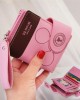 Pureti Popular Women's Wallet with Simple Wrist Strap, Folding Korean Style Cartoon Zipper Student Coin Purse Pureti Popular Women's Wallet with Simple Wrist Strap, Folding Korean Style Cartoon Zipper Student Coin Purse