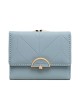 Pureti Women's Short Wallet, Korean New Fresh Print Tri-Fold Iron Clip, Multi-Function Coin Purse Pureti Women's Short Wallet, Korean New Fresh Print Tri-Fold Iron Clip, Multi-Function Coin Purse