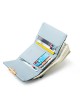 Pureti Women's Short Wallet, Korean New Fresh Print Tri-Fold Iron Clip, Multi-Function Coin Purse Pureti Women's Short Wallet, Korean New Fresh Print Tri-Fold Iron Clip, Multi-Function Coin Purse