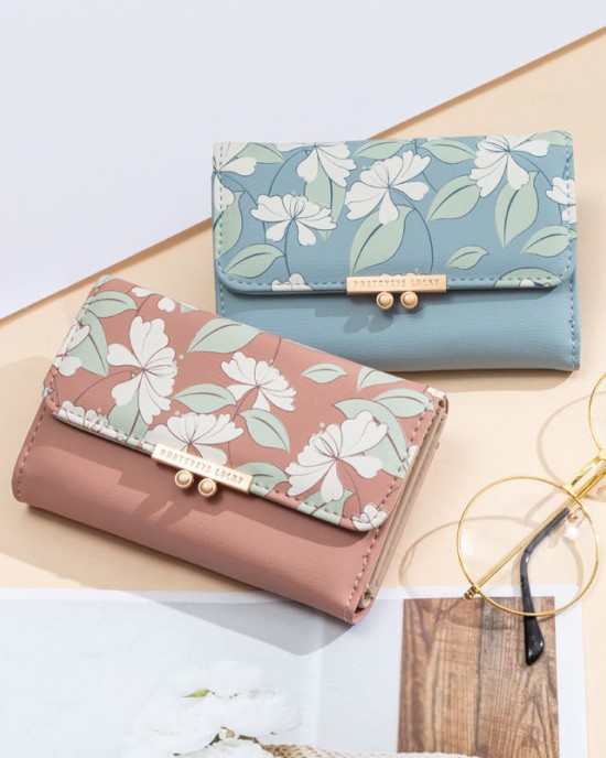 Pretty's Korean-style Instagram coin purse, trendy and fresh, short women's wallet, tri-fold, Korean-style, cute student wallet Pretty's Korean-style Instagram coin purse, trendy and fresh, short women's wallet, tri-fold, Korean-style, cute student wallet