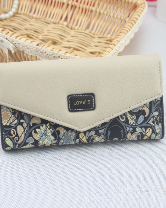 Cross-Border European and American Popular Women's Long Wallet with Retro Print and Fashionable Wallet, Clutch, and Coin Purse Cross-Border European and American Popular Women's Long Wallet with Retro Print and Fashionable Wallet, Clutch, and Coin Purse