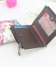 New short wallet Cartoon Graffiti Print Double Zipper Mini Student Coin Purse for Women