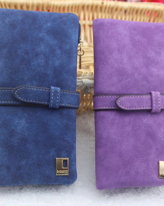 Factory Wholesale Women's Long Wallet with Japanese and Korean Style Drawstring Frosted Wallet Factory Wholesale Women's Long Wallet with Japanese and Korean Style Drawstring Frosted Wallet