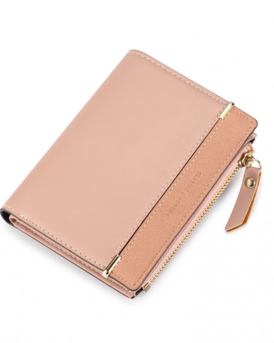 New Korean-Style Women's Short Wallet, Two-Fold Buckle Zipper Wallet, Versatile Student Coin Purse and Card Holder New Korean-Style Women's Short Wallet, Two-Fold Buckle Zipper Wallet, Versatile Student Coin Purse and Card Holder