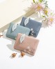 Pruti's new women's short wallet, Korean print, zipper, leaf clasp, student wallet with large capacity