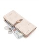 Lianbu women's long multifunctional Korean style PU clutch, large capacity, leaf print buckle zipper wallet Lianbu women's long multifunctional Korean style PU clutch, large capacity, leaf print buckle zipper wallet