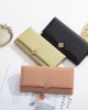 Pruti's new women's wallet, solid color, fresh and stylish PU wallet, simple and versatile European and American style Pruti's new women's wallet, solid color, fresh and stylish PU wallet, simple and versatile European and American style
