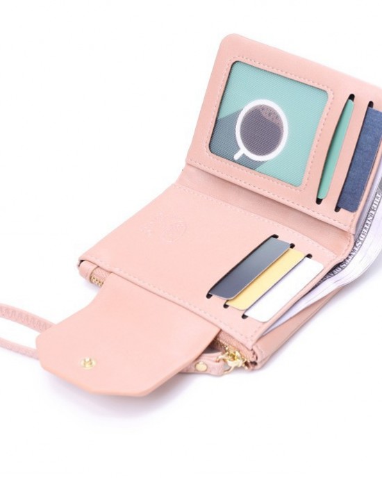 New Korean-style PU leather wallet, sweet and feminine, multiple card slots, foldable, expandable, student coin purse, in stock for wholesale. New Korean-style PU leather wallet, sweet and feminine, multiple card slots, foldable, expandable, student coin purse, in stock for wholesale.