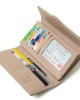 Factory wholesale women's long wallet, 2022 new Japanese and Korean soft PU leather, stylish, simple, buckle, clutch, tri-fold bag Factory wholesale women's long wallet, 2022 new Japanese and Korean soft PU leather, stylish, simple, buckle, clutch, tri-fold bag