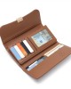 PRETTYZYS New Korean-Style Simple Solid Color Fashionable and Upscale, Versatile, Large Capacity Long Wallet