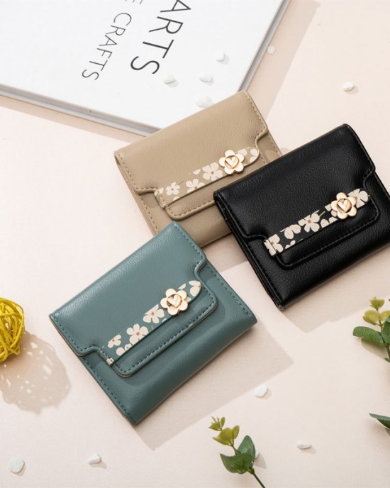 Pretty's 2023 women's wallet, Japanese and Korean-style large-capacity, fashionable and simple floral short wallet, student wallet Pretty's 2023 women's wallet, Japanese and Korean-style large-capacity, fashionable and simple floral short wallet, student wallet