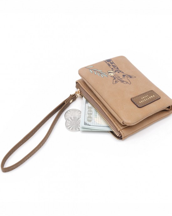 New cross-border new 2025 women's short wallet, cute cartoon, casual, soft PU, multifunctional, student coin purse, wholesale.