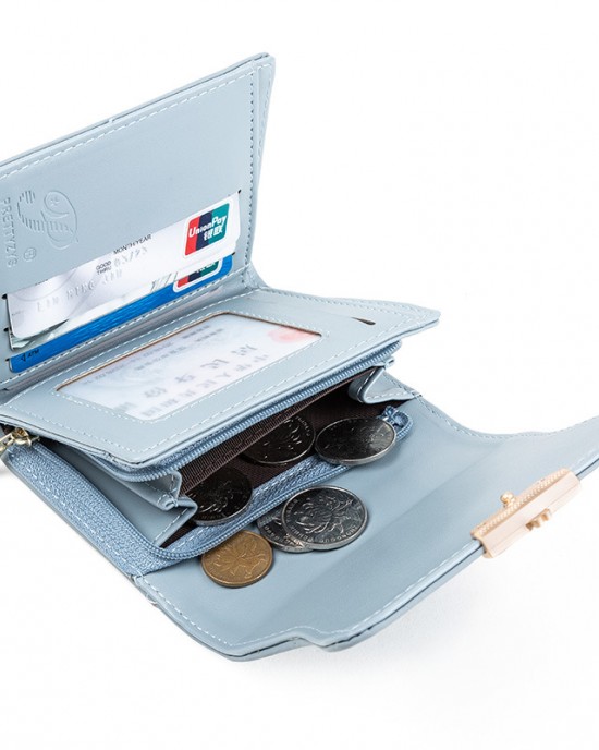 Factory Wholesale Short Wallet for Women, Korean Style, Fashionable and Simple, Small Fresh Tri-Fold Zippered Buckle Wallet and Coin Purse Factory Wholesale Short Wallet for Women, Korean Style, Fashionable and Simple, Small Fresh Tri-Fold Zippered Buckle Wallet and Coin Purse