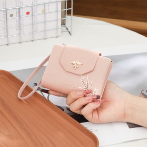 New Korean-style PU leather wallet, sweet and feminine, multiple card slots, foldable, expandable, student coin purse, in stock for wholesale.
