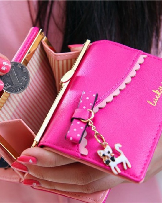 AliExpress Popular Women's Wallet with Short Bow Kitten Pendant Student Wallet, Taobao Hot Seller AliExpress Popular Women's Wallet with Short Bow Kitten Pendant Student Wallet, Taobao Hot Seller