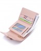 New Lovebu women's wallet, short, small, clear. New printed folding zipper and clasp multifunctional card and coin purse