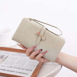 New Korean-style fresh zipper closure, women's long wallet, multi-functional large-capacity handbag, in stock for wholesale