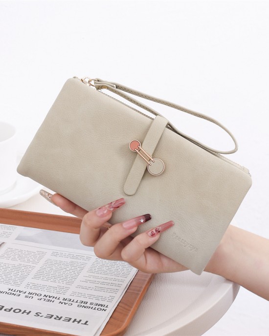 New Korean-style fresh zipper closure, women's long wallet, multi-functional large-capacity handbag, in stock for wholesale New Korean-style fresh zipper closure, women's long wallet, multi-functional large-capacity handbag, in stock for wholesale