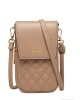 Guangzhou Bag 2024 hot-selling women's phone bag, fashionable crossbody shoulder bag, diamond-patterned embroidered women's double-layer PU wallet Guangzhou Bag 2024 hot-selling women's phone bag, fashionable crossbody shoulder bag, diamond-patterned embroidered women's double-layer PU wallet