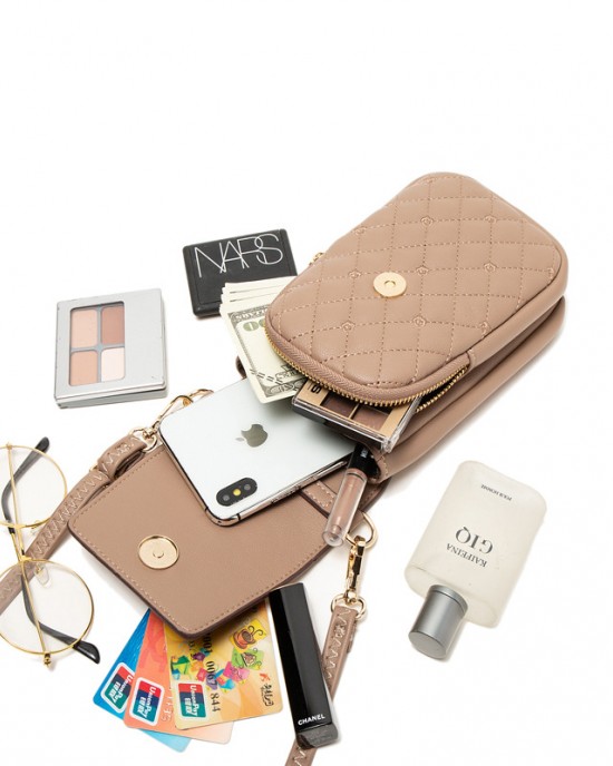 Guangzhou Bag 2024 hot-selling women's phone bag, fashionable crossbody shoulder bag, diamond-patterned embroidered women's double-layer PU wallet Guangzhou Bag 2024 hot-selling women's phone bag, fashionable crossbody shoulder bag, diamond-patterned embroidered women's double-layer PU wallet
