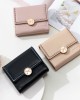 Lianbu Leather Goods 2022 New Women's Short Wallet, Japanese and Korean Tri-Fold Buckle, PU Soft Embroidered Student Wallet