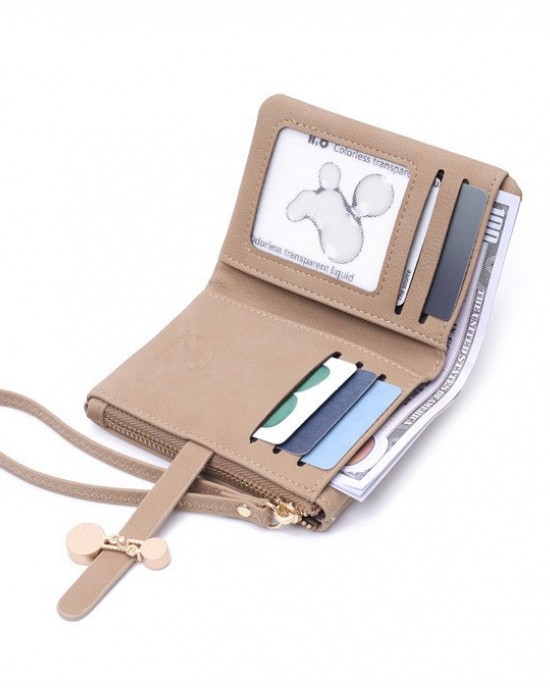 Lianbu new Japanese and Korean style, fresh and simple, zippered and clasp, short multifunctional card holder, handbag, student coin purse. Lianbu new Japanese and Korean style, fresh and simple, zippered and clasp, short multifunctional card holder, handbag, student coin purse.