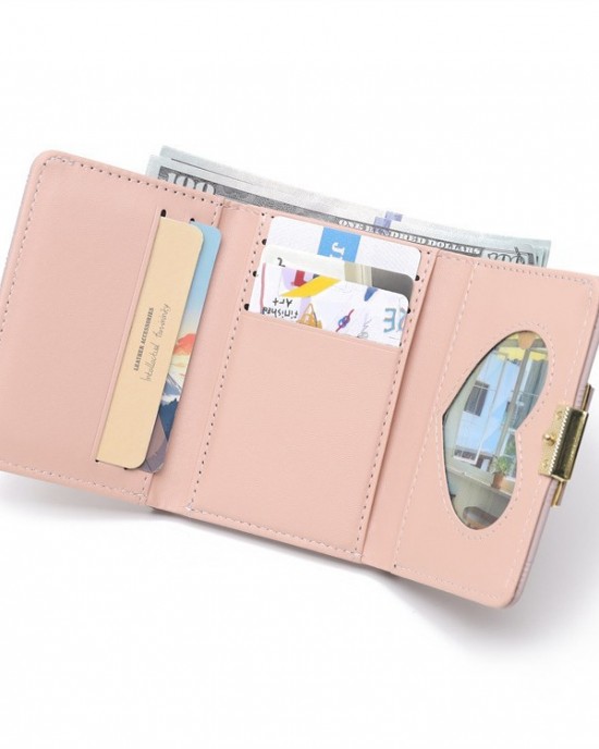 2025 new women's short wallet, Japanese and Korean style, three-fold, cute, fresh, simple student coin purse, in stock. 2025 new women's short wallet, Japanese and Korean style, three-fold, cute, fresh, simple student coin purse, in stock.