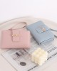 2025 solid color new wallet Women's medium-sized bag with a bow-knot, stylish, large capacity, small, fresh, and simple coin purse. 2025 solid color new wallet Women's medium-sized bag with a bow-knot, stylish, large capacity, small, fresh, and simple coin purse.