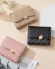 Pureti 2023 new women's short wallet, three-fold, floral hardware, fresh-looking, student coin purse. Coin purse and card holder Pureti 2023 new women's short wallet, three-fold, floral hardware, fresh-looking, student coin purse. Coin purse and card holder