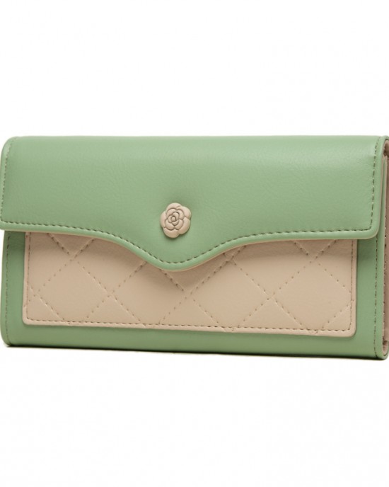 Factory wholesale women's long wallet, 2022 new Japanese and Korean soft PU leather, stylish, simple, buckle, clutch, tri-fold bag Factory wholesale women's long wallet, 2022 new Japanese and Korean soft PU leather, stylish, simple, buckle, clutch, tri-fold bag