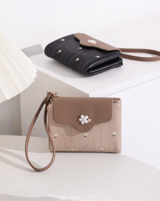Women's Short Wallet, New Printed Small Fresh Mini Wristlet Multifunctional Card Holder, Student Coin Purse and Coin Purse Wholesale Women's Short Wallet, New Printed Small Fresh Mini Wristlet Multifunctional Card Holder, Student Coin Purse and Coin Purse Wholesale