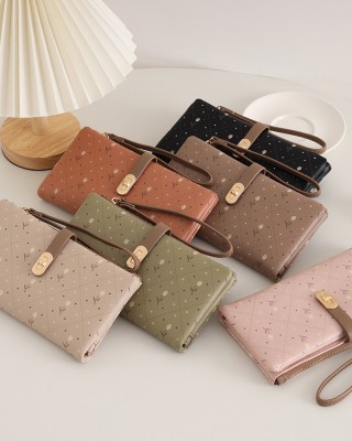 Lianbu new style Women's long wallet, large capacity, multifunctional phone bag, stylish printed clutch, wallet, purse