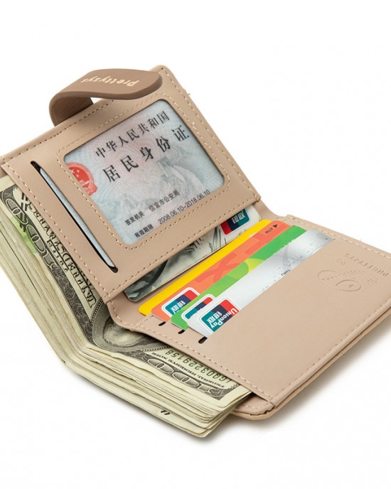 Lianbu new Korean style, simple short two-fold women's wallet Fashionable student-friendly printed foldable wallet with multiple card slots Lianbu new Korean style, simple short two-fold women's wallet Fashionable student-friendly printed foldable wallet with multiple card slots