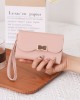 New women's medium wallet, Korean-style solid PU zippered multi-card slot foldable tote, women's coin purse in stock and wholesale New women's medium wallet, Korean-style solid PU zippered multi-card slot foldable tote, women's coin purse in stock and wholesale