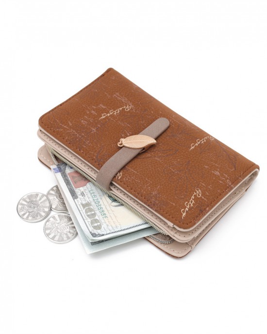 Lianbu women's mid-length, multifunctional, simple PU wallet with large capacity, printed buckle, zippered wallet, and card holder. Lianbu women's mid-length, multifunctional, simple PU wallet with large capacity, printed buckle, zippered wallet, and card holder.