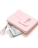 Cross-border Taobao bestseller, women's short wallet, foldable, fresh bow, kitten pendant, student wallet in stock Cross-border Taobao bestseller, women's short wallet, foldable, fresh bow, kitten pendant, student wallet in stock