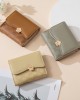 Pureti 2023 new women's short wallet, three-fold, floral hardware, fresh-looking, student coin purse. Coin purse and card holder Pureti 2023 new women's short wallet, three-fold, floral hardware, fresh-looking, student coin purse. Coin purse and card holder