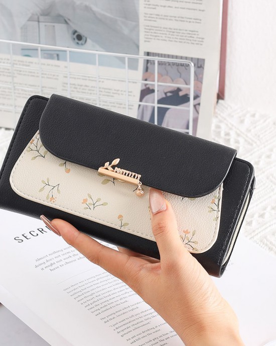 New cross-border hot-selling new women's long wallet, fresh-looking, printed, multifunctional, large-capacity clutch. New cross-border hot-selling new women's long wallet, fresh-looking, printed, multifunctional, large-capacity clutch.