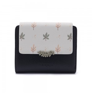 New Japanese-Korean style women's wallet, fresh-looking, popular-style, foldable, zippered, multifunctional, female wallet.