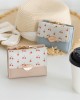 New women's wallet, printed, fresh and simple, foldable zippered and clasp, multifunctional, portable, women's wallet and coin purse. New women's wallet, printed, fresh and simple, foldable zippered and clasp, multifunctional, portable, women's wallet and coin purse.