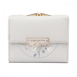 Hot Selling 2024 New Japanese and Korean Style Short Wallet, Small Fresh Tri-Folding Clip Bag for Women, Foldable Student Coin Purse
