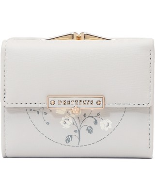 Hot Selling 2024 New Japanese and Korean Style Short Wallet, Small Fresh Tri-Folding Clip Bag for Women, Foldable Student Coin Purse