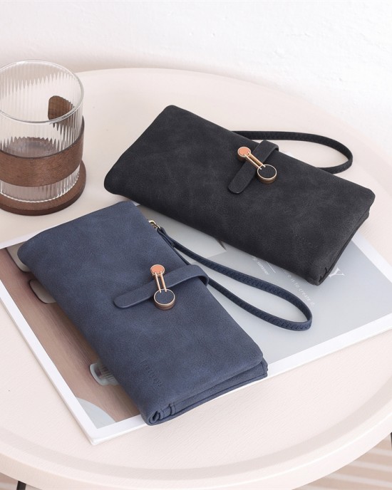 New Korean-style fresh zipper closure, women's long wallet, multi-functional large-capacity handbag, in stock for wholesale New Korean-style fresh zipper closure, women's long wallet, multi-functional large-capacity handbag, in stock for wholesale