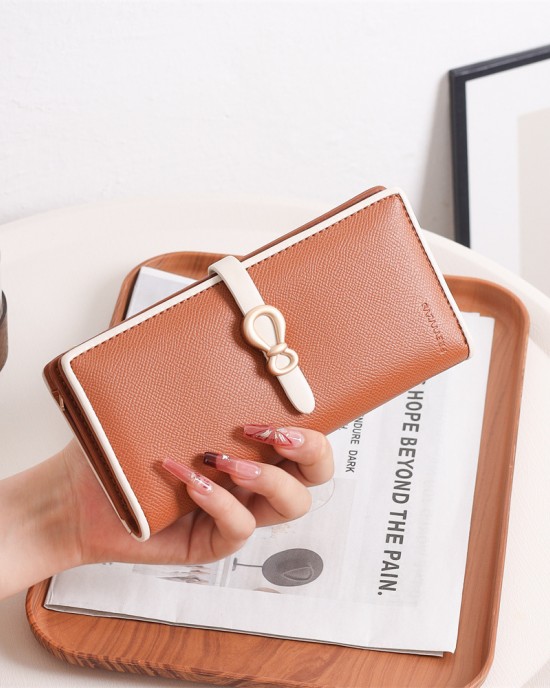 New Cross-Border Long Wallet, Japanese and Korean Style, Simple Zippered Closure, Multi-Card Slot Student Coin Purse New Cross-Border Long Wallet, Japanese and Korean Style, Simple Zippered Closure, Multi-Card Slot Student Coin Purse