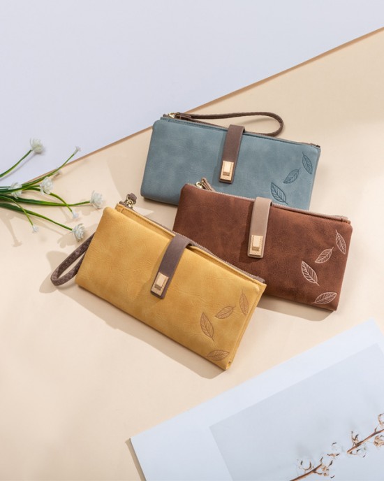 Factory Direct 2023 Cross-Border Hot-selling long women's wallet, vintage frosted zipper clutch, large capacity wallet. Factory Direct 2023 Cross-Border Hot-selling long women's wallet, vintage frosted zipper clutch, large capacity wallet.