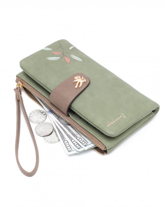Lianbu New 2025 Wallet for Women, Long Multifunctional Large Capacity Clutch with Printed Buckle and Folding Zipper Lianbu New 2025 Wallet for Women, Long Multifunctional Large Capacity Clutch with Printed Buckle and Folding Zipper