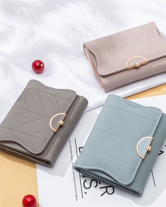 Factory Wholesale Short Wallet for Women, Korean Style, Fashionable and Simple, Small Fresh Tri-Fold Zippered Buckle Wallet and Coin Purse Factory Wholesale Short Wallet for Women, Korean Style, Fashionable and Simple, Small Fresh Tri-Fold Zippered Buckle Wallet and Coin Purse