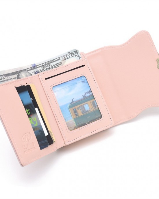 2025 new women's short wallet, Japanese and Korean style, small, fresh, folding, zippered, multifunctional student coin purse, in stock. 2025 new women's short wallet, Japanese and Korean style, small, fresh, folding, zippered, multifunctional student coin purse, in stock.